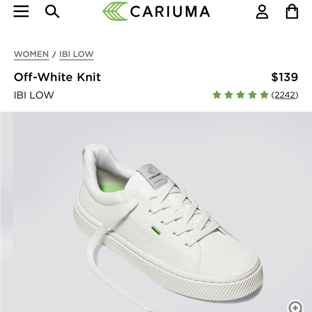 CARIUMA Off White Knit IBI Low Sneakers - Picture 3 of 11